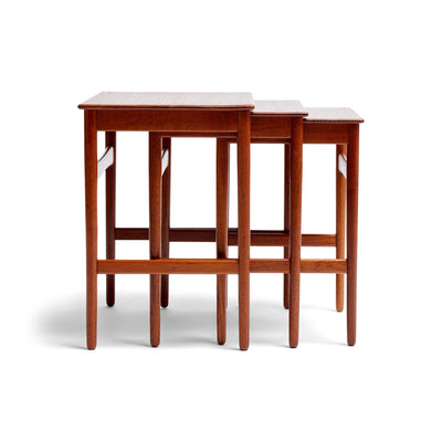 Teak Nesting Tables by Hans J. Wegner for Andreas Tuck, 1950s