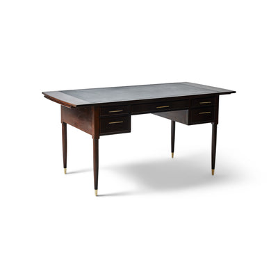 Walnut Desk with Drawers and Extension by Edward Wormley for Dunbar, 1950s