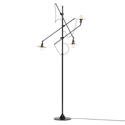 Adjustable 3 Arm Floor Lamp by O.C. White for O.C. White Co., 1900s