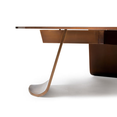 Chrysalis No. 3 Low Table in Polished Bronze by WYETH, Made to Order