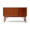 Hvidt & Nielsen Tambour Credenza by Peter Hvidt & Orla Mölgaard-Nielsen for Soborg Mobler, 1957