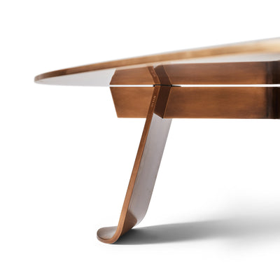 Chrysalis No. 1 Low Table in Natural Patinated Bronze by WYETH