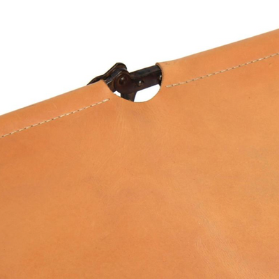 Leather Topped Folding Cot from USA