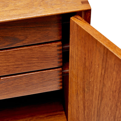 A Solid Teak Two Door Storage Cabinet by Peter Hvidt & Orla Mölgaard-Nielsen - WYETH