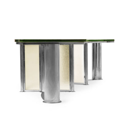 An Impressive Art Deco Chrome and Glass Desk from France, 1930s - WYETH