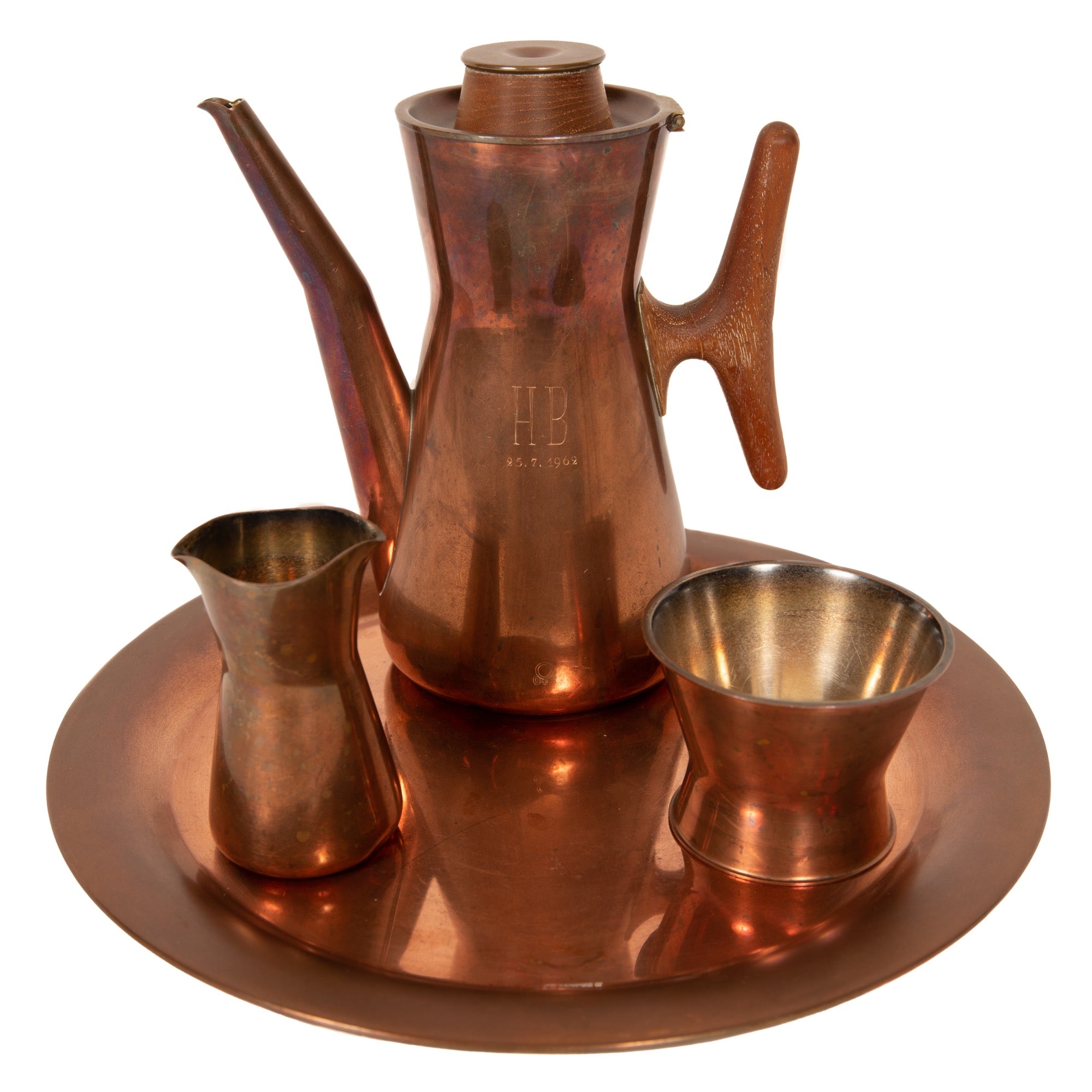 Turkish Coffee Set by Tapio Wirkkala for Kultakeskus Oy, 1960s