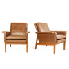 Pair Of Leather Arm Chairs by France and Son for France & Son, 1960's