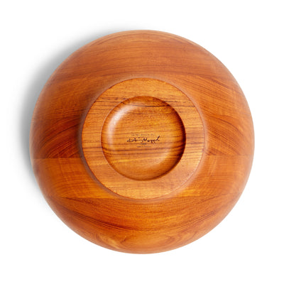 Solid Teak Serving Bowl by Henning Koppel for Georg Jensen