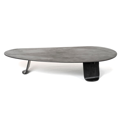 Chrysalis No. 1 Low Table in Blackened Steel with Zinc Finish by WYETH, Made to Order