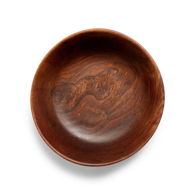 Turned Walnut Wood Bowl by William Frost, 1950s