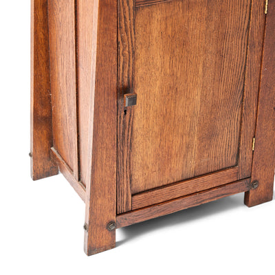 Solid Oak Storage Cabinet or Side Table for H. T. Cushman - WYETH