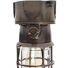 Bronze Flush Mount Industrial Light Fixture by Russell & Stoll Co.