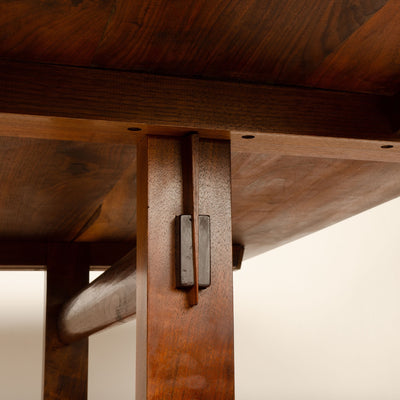 Walnut Plank Top Trestle Dining Table for Nakashima Studio