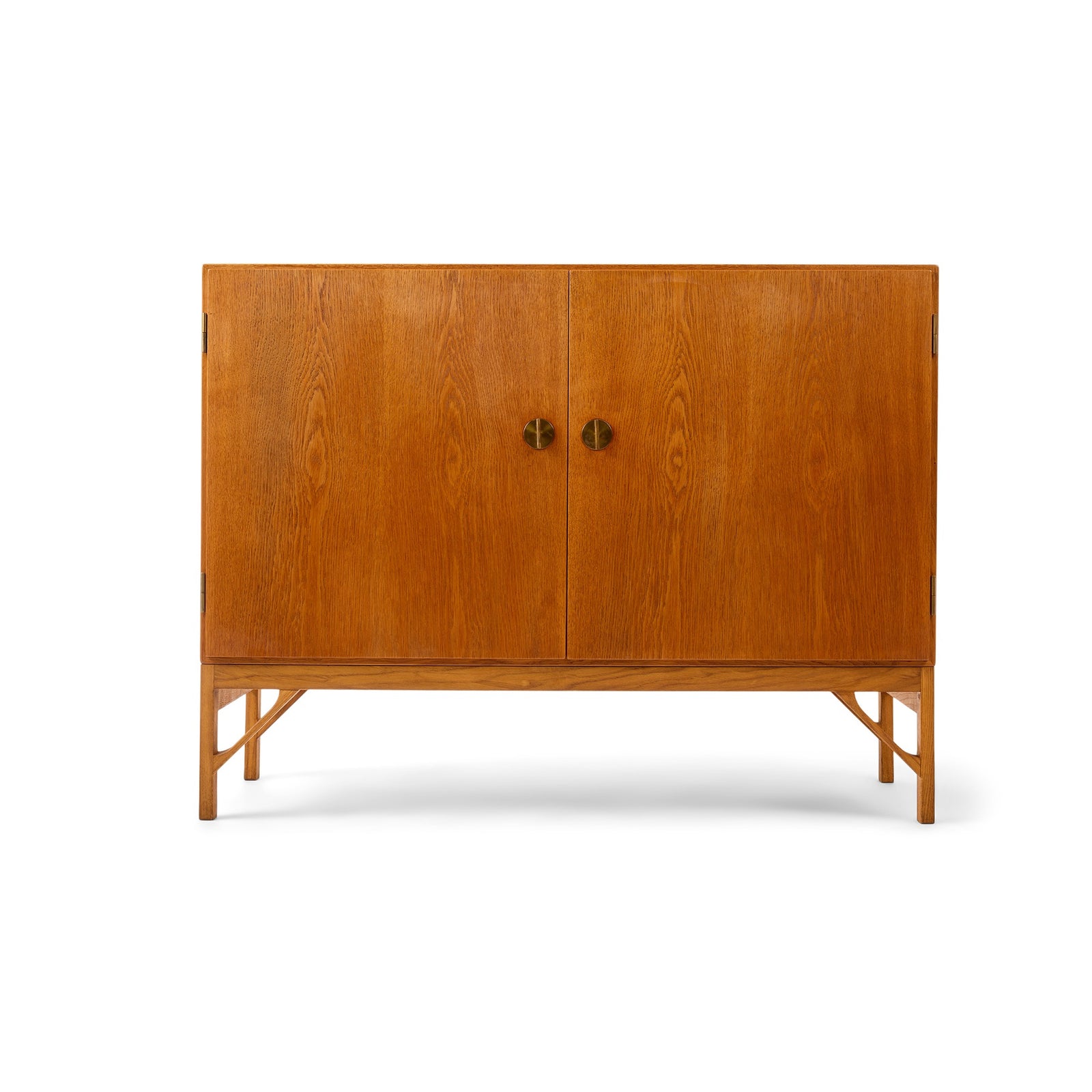 Oak Two Door Linen Cabinet by Borge Mogensen for C.M. Madsens, 1960's