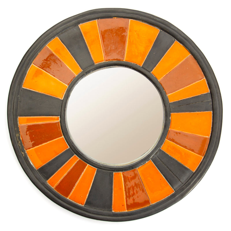 Ceramic Framed Mirror from Italy