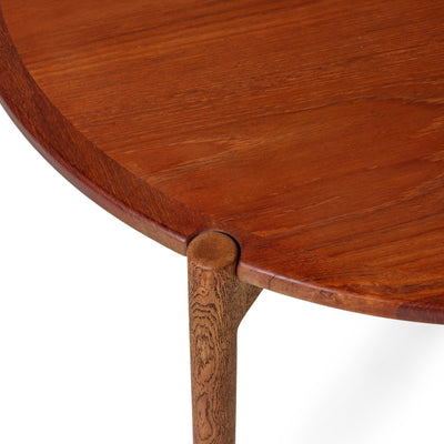 Reversible Top Low Table in Teak and Oak by Hans J. Wegner for Johannes Hansen