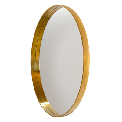 Original 55" Minimalist Round Mirror in Bronze by WYETH, Made to Order - WYETH