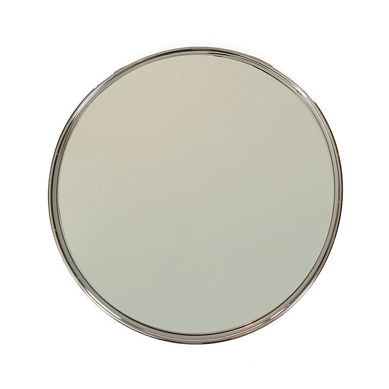 Original 46.5" Round Mirror in Stainless Steel by WYETH, Made to Order