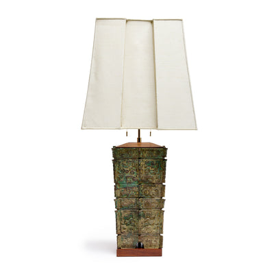 XL Monumental Archaic Bronze Lamp