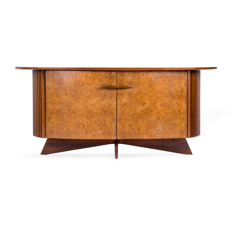 Burlwood Door Walnut Cabinet by George Nakashima for Widdicomb, 1950s