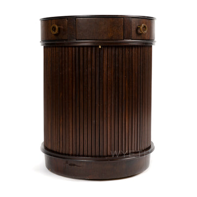 Tambour Drum Table With Storage by Edward Wormley for Dunbar, 1944