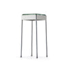 'Vista' Glass Block Table in Polished Stainless Steel with Round Legs by WYETH, Made to Order