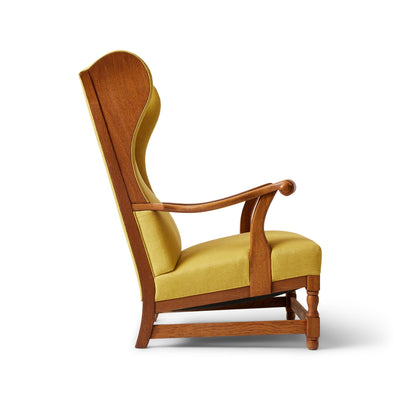 Solid Oak Reading Chair from Denmark, 1960s
