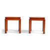 Mahogany and Cork End Table by Edward Wormley for Dunbar