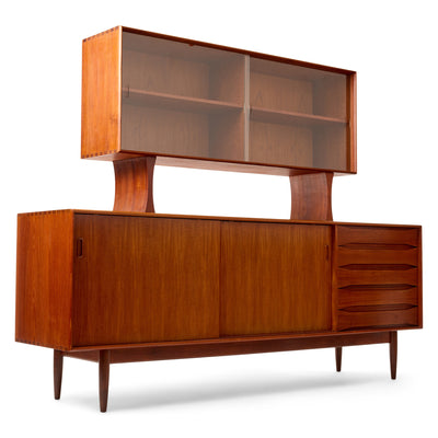 Glass Teak Cabinet by Johannes Aasbjerg, 1960s