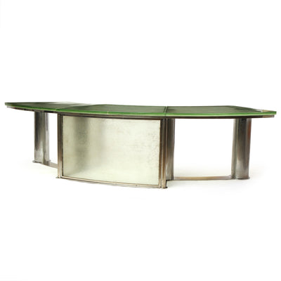 An Impressive Art Deco Chrome and Glass Desk from France, 1930s