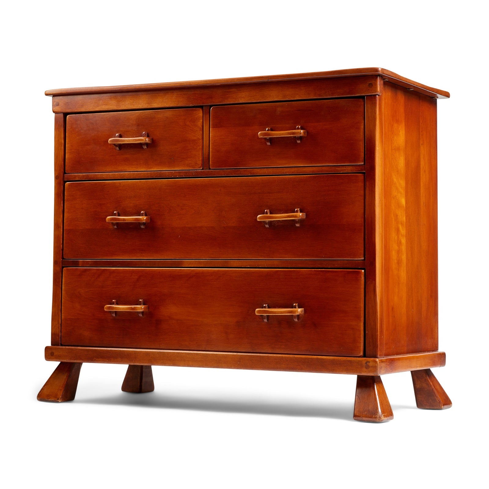 Solid Birch Drawer Cabinet from USA, 1933