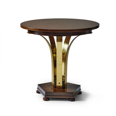 Pentagonal Base Bronze Bar and Ash Side Table by Edward Wormley for Dunbar, 1950s