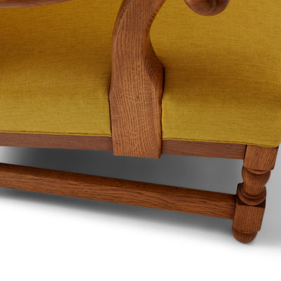 Solid Oak Reading Chair from Denmark, 1960s
