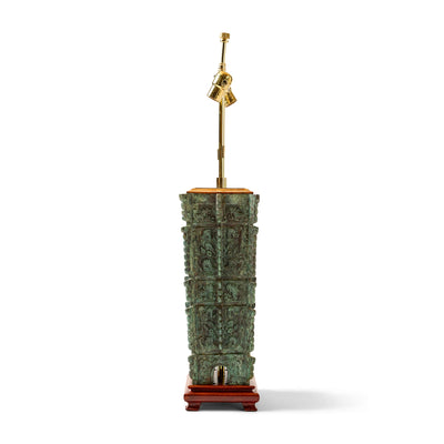 Archaic Bronze Table Lamp