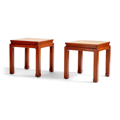 Mahogany and Cork End Table by Edward Wormley for Dunbar