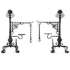 Grand Scale Andiron Set from USA, 1900s