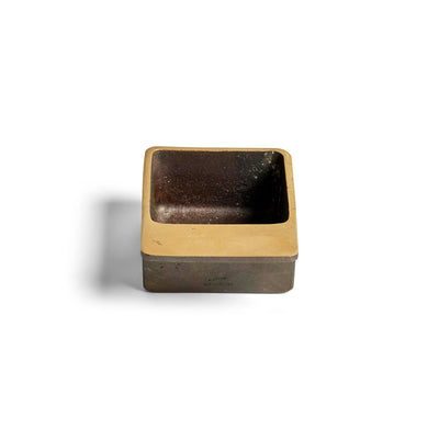Patinated Brass Ashtray by Carl Aubock for Werkstätte