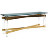 Lucite and Brass Console by Karl Springer, 1970s