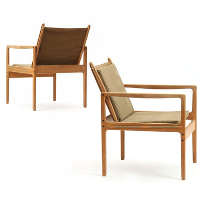 Pair of Safari Chairs by Ole Wanscher for PJ Furniture