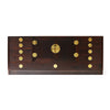 Modernist sideboard cabinet with unique bronze hardware. by Edward Wormley for Dunbar