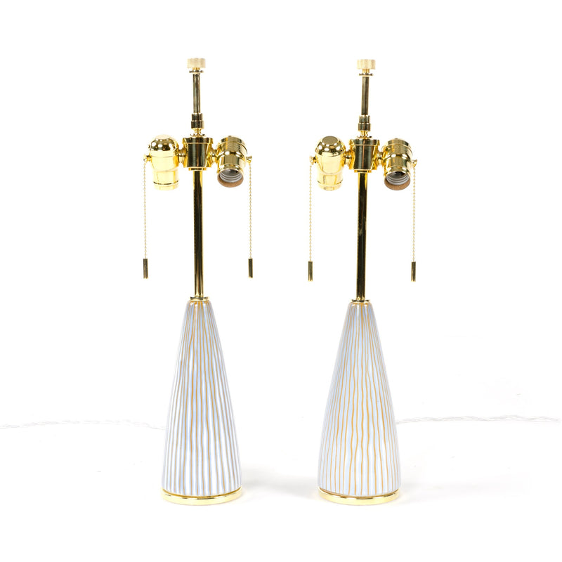 Pair of Ceramic Table Lamps from Italy