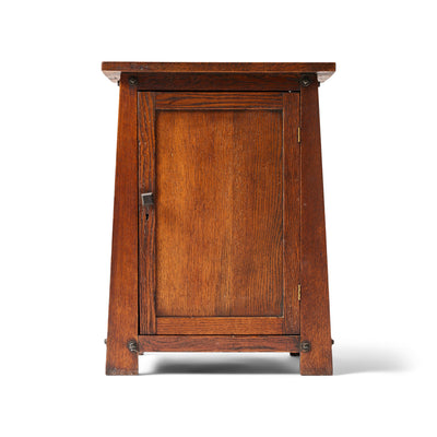 Solid Oak Storage Cabinet or Side Table for H. T. Cushman - WYETH
