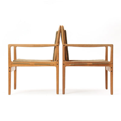 An Oak and Canvas Safari Chair by Ole Wanscher for PJ Furniture