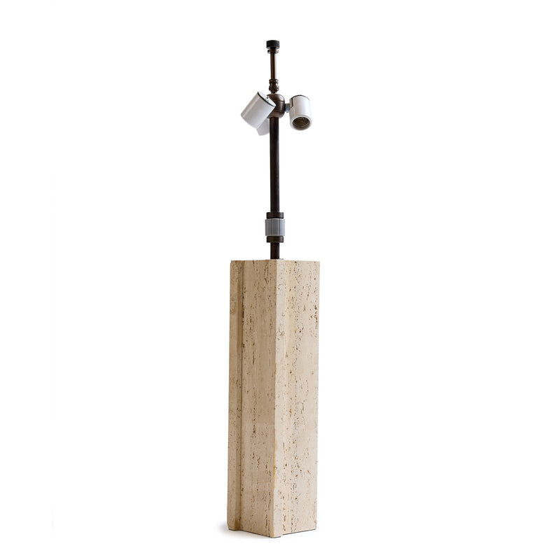 Travertine Table Lamp from Italy