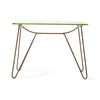 Vintage Glass Top Side Table by Carl Aubock