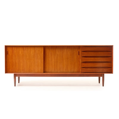 Solid Teak Sieboard by Johannes Aasbjerg, 1960's