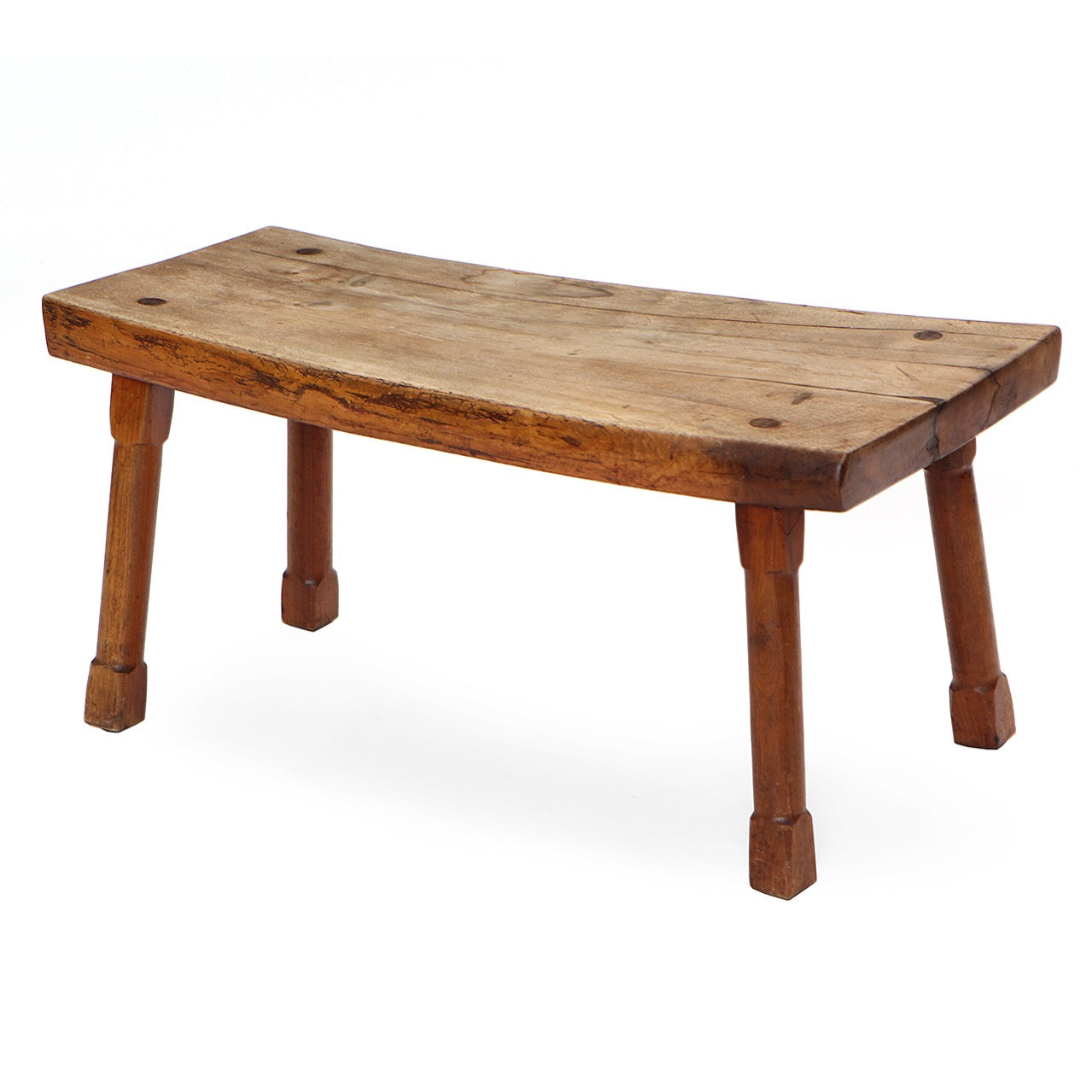 Craftsman Made Solid Oak Bench With Turned Splayed Legs from USA