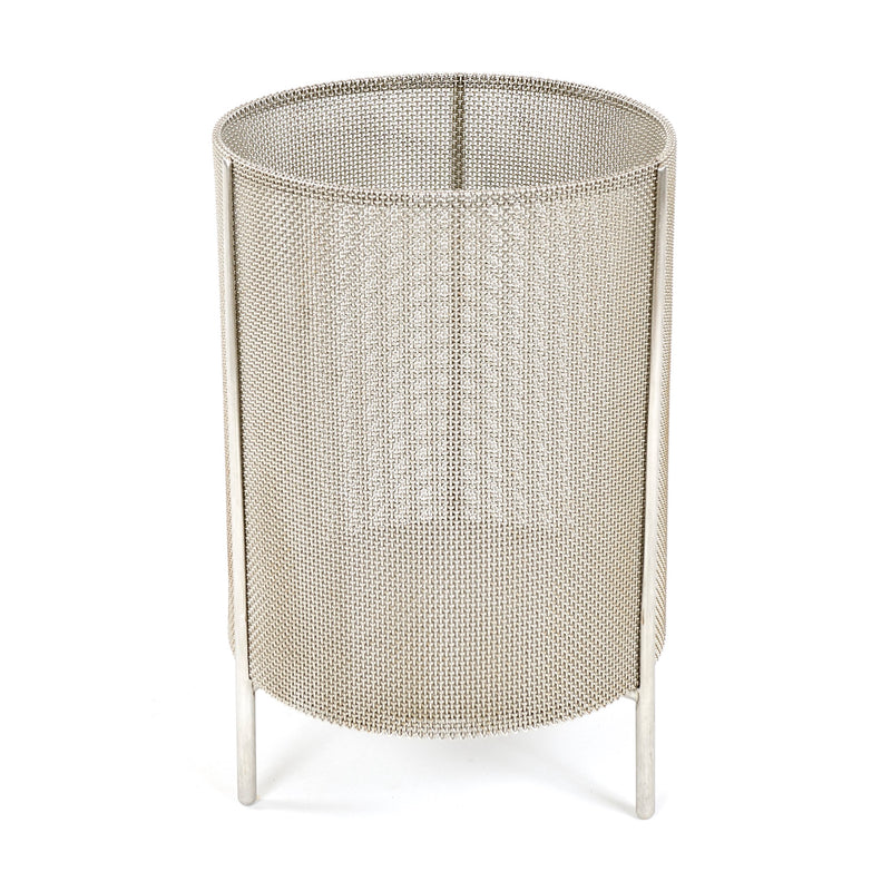 Stainless Steel Wire Cloth Bin or Waste Basket by WYETH, 2014