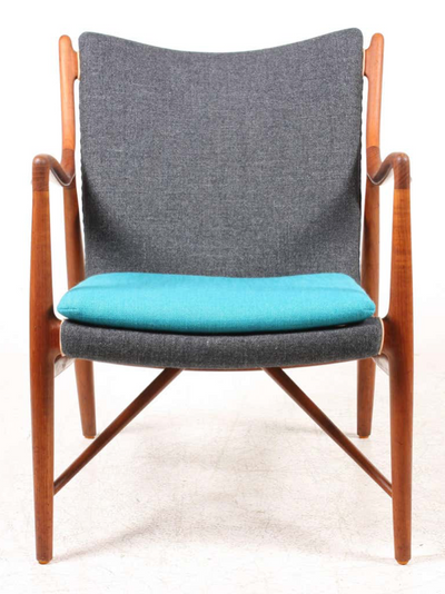 Pair of 45 Chairs by Finn Juhl for Niels Vodder, 1945