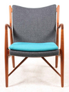 Perfect Pair of 45 Chairs by Finn Juhl for Niels Vodder, 1945